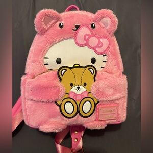 Hello Kitty Pink Loungefly  Backpack with Teddy